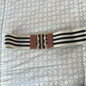 Y2K wide striped waist belt Size M